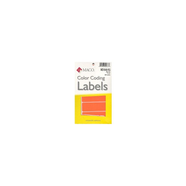 Maco color coding labels 1 3 red