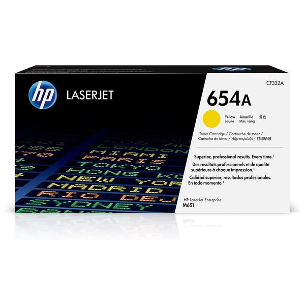 HP CF332A654A Yellow Laserjet Toner Yield Page 15000