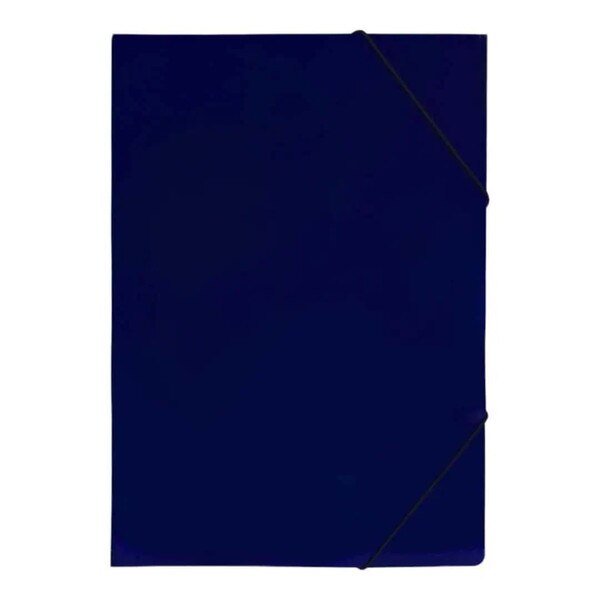DEC Blue PAPER FOLDER with black round elastic