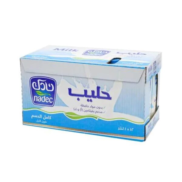 Nadec Milk Full Fat 12*1 1Ltr