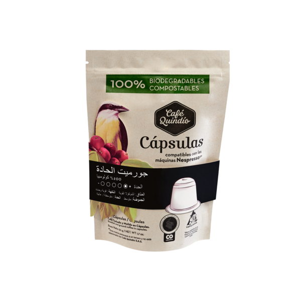 Café Quindio Gourmet Intenso Capsules, Dark Chocolate notes flavor