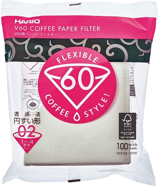Hario Drip coffee Filter 1/4 Pk/100 Filters