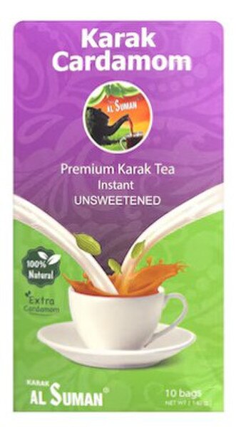 Al Suman Karak Tea With Cardamom Sugar Free P/k 10x14g