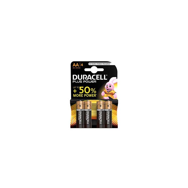 Duracell Plus Power Battery Aa 4 Pack