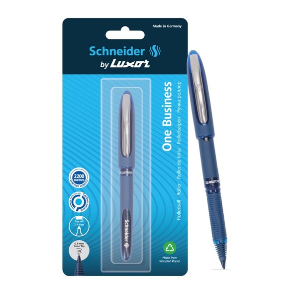 Schneider One Business Roller Ball 0.6mm Pen Blue