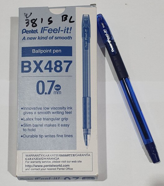 Set De 8 Bolígrafos Pentel Feel-It! BX490 De 1.0 Mm | Colores Surtidos Negro, Azul, Rojo, Verde Y Más | Punta De Aguja Para Trazo Fino De 0.5 Mm | Tinta De Secado Rápido Y Agarre Ergonómico